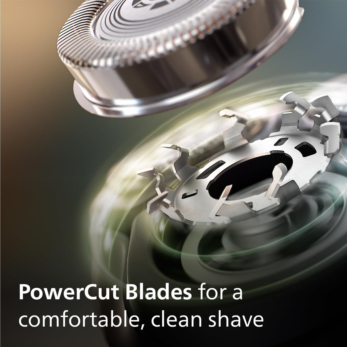 Philips Shaver 3000 rubber grip emphasizes secure handling when wet