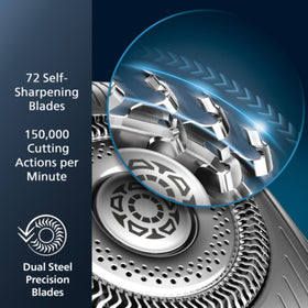 Philips Shaver Series 9000 charging base and USB cable for easy charging on the go.
