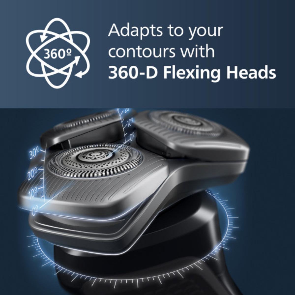 Philips Shaver Series 9000 Lift and Cut system delivers efficient cutting with minimized irritation.