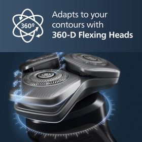 Philips Shaver Series 9000 Lift and Cut system delivers efficient cutting with minimized irritation.