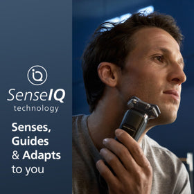 Philips Shaver Series 9000 SenseIQ guides motion for a gentler shave.