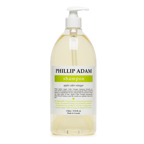 Phillip Adam Apple Cider Vinegar Shampoo bottle shown for everyday cleansing and balanced pH