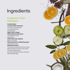 Phillip Adam fragrance-free shampoo label highlights no sulfates or parabens.