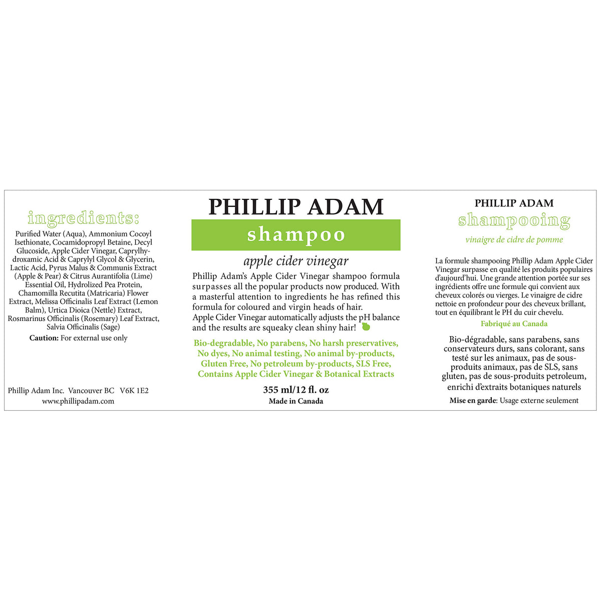 Phillip Adam shampoo pump close-up demonstrating easy dispensing and mild lather