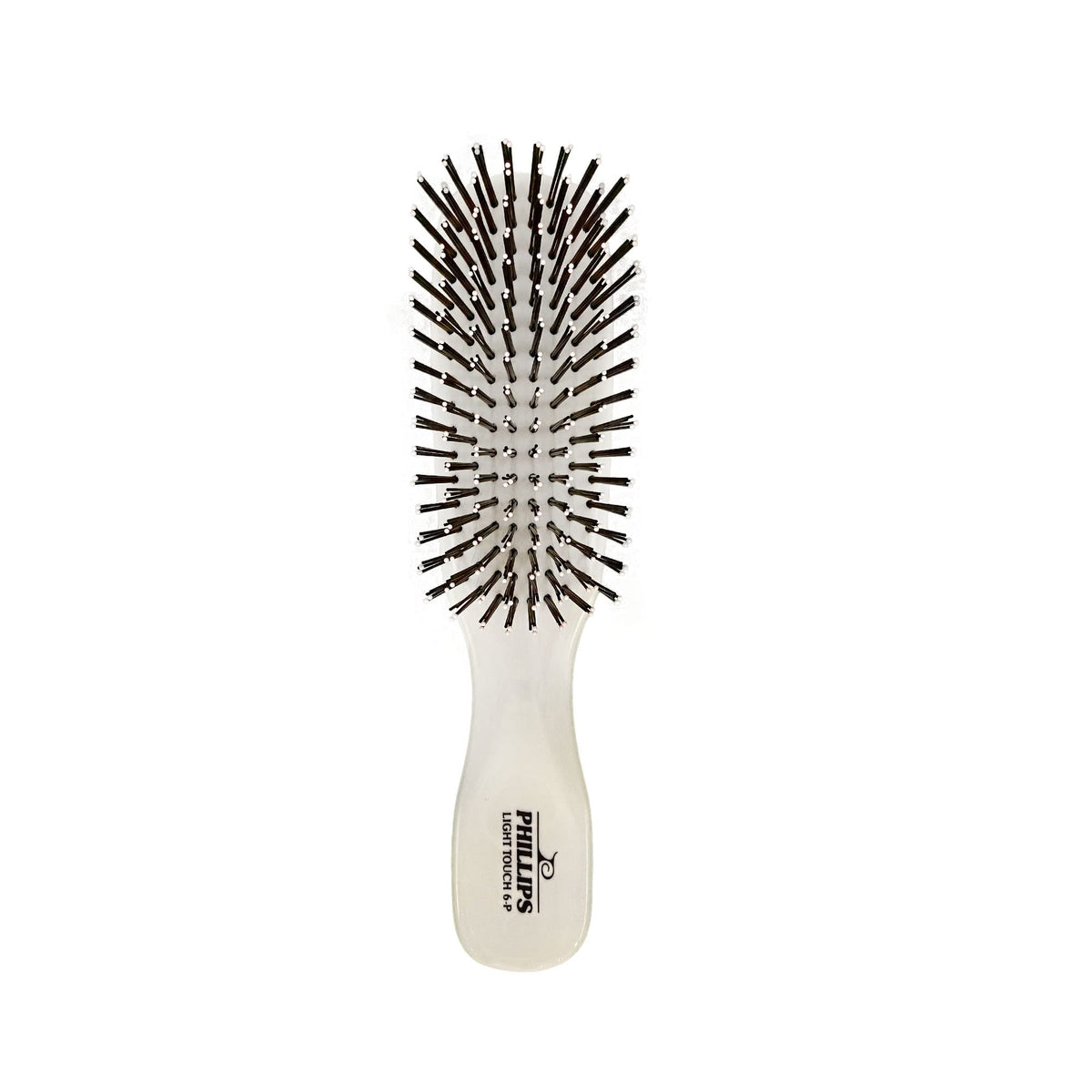 Phillips Brush Light Touch 6P Petite front view highlights gentle detangling for all hair types.