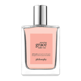 philosophy Amazing Grace Ballet Rose bottle shows delicate floral layers for daily elegance