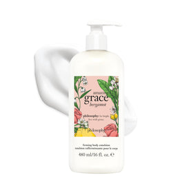 Philosophy Amazing Grace Bergamot Firming Body Emulsion bottle for hydrated, refreshed skin