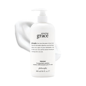 Philosophy Amazing Grace Intense Emulsion bottle showing rich hydration for daily use