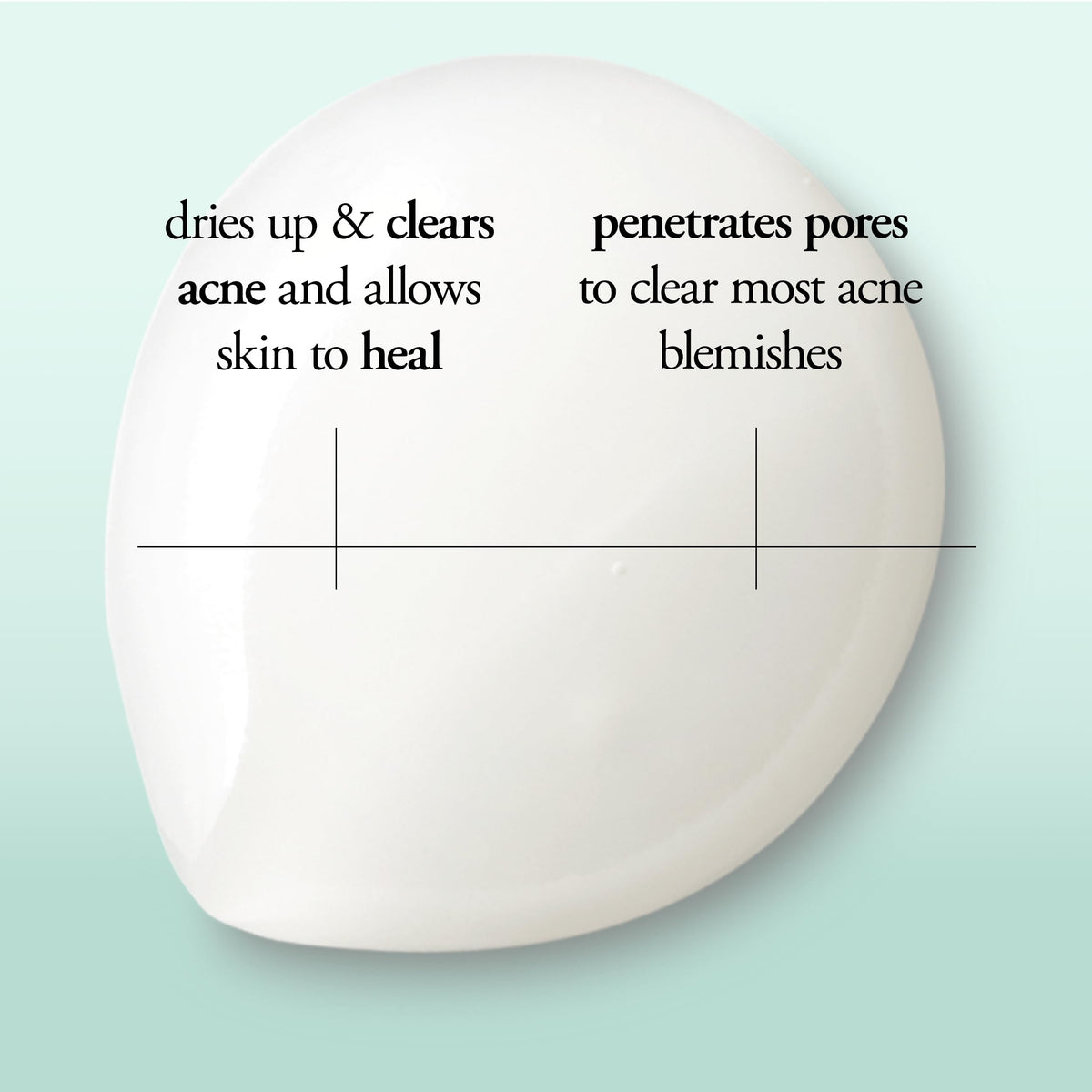 Philosophy Clear Days Ahead gel texture close-up for blemish care.