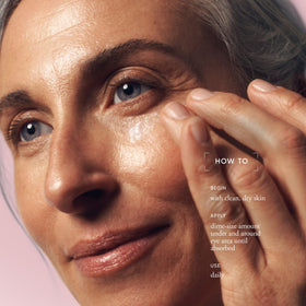 philosophy eye area close-up showing smoother skin texture