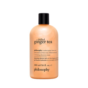 Philosophy Ginger Tea Shower Gel bottle front showing creamy formula for daily hydration