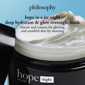 Philosophy Hope in a Jar overnight mask tub showing creamy texture.