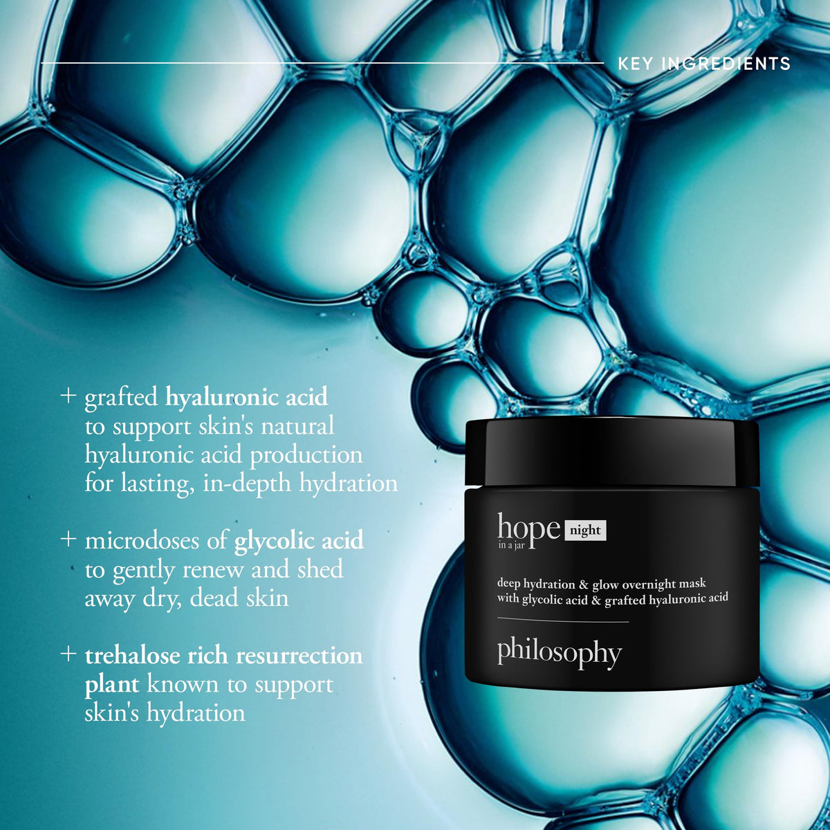 Philosophy Hope in a Jar rich cream being spread on skin.