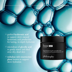 Philosophy Hope in a Jar rich cream being spread on skin.