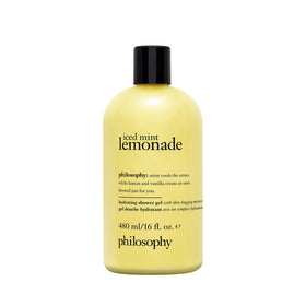 Philosophy Iced Mint Lemonade Shower Gel bottle front for deep hydration during showers.