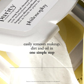 philosophy Purity Made Simple makeup-removal cloths help refresh skin quickly