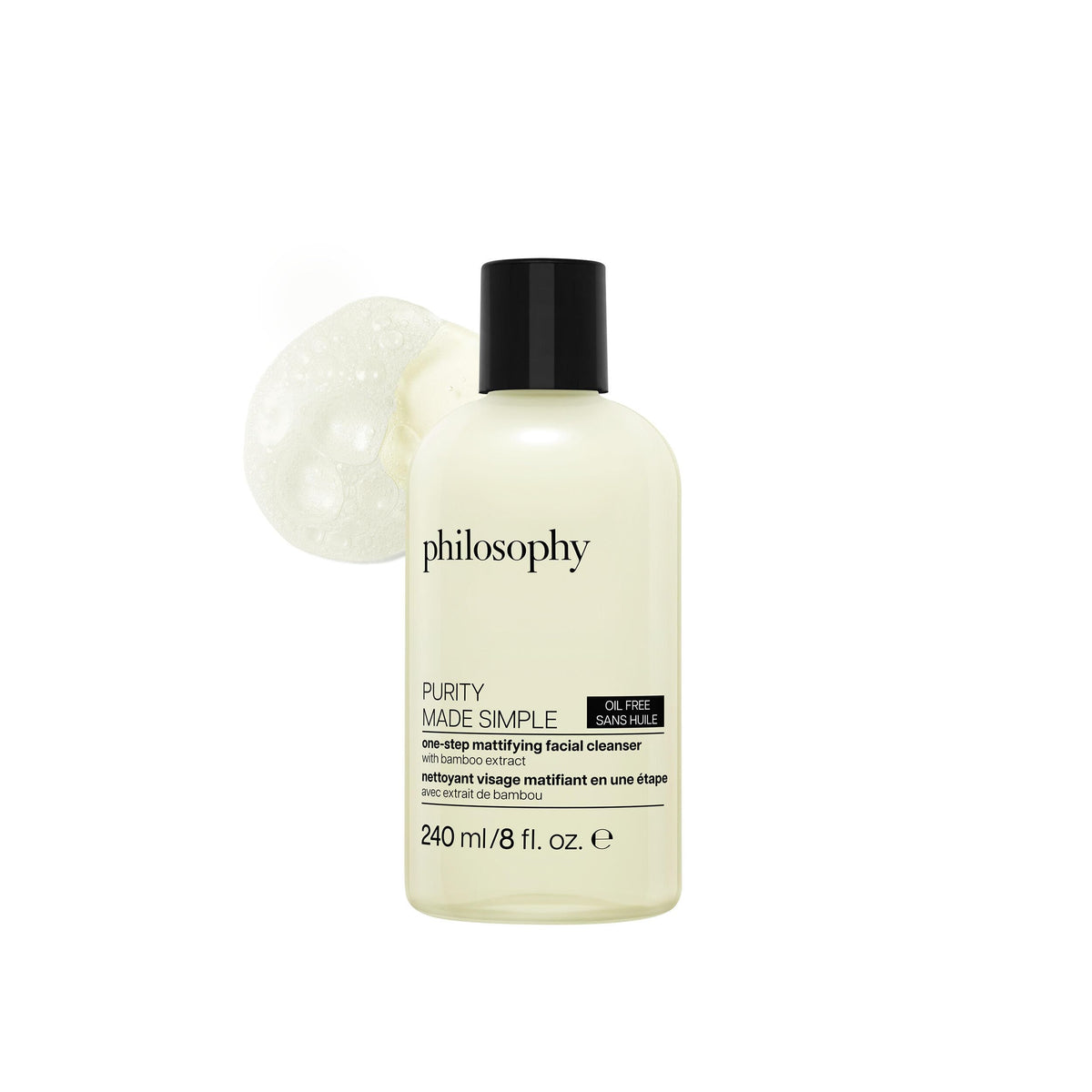 Philosophy Purity Made Simple oil-free cleanser foam for gentle oil and makeup removal