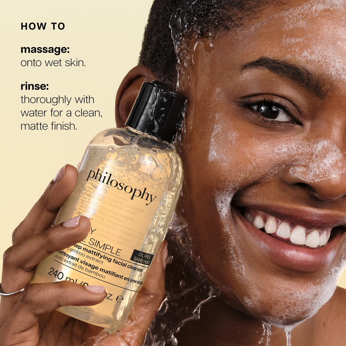 Philosophy Purity Made Simple removes pollution residues for a cleaner complexion