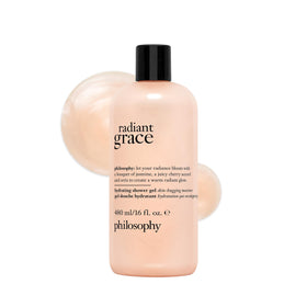 Philosophy Radiant Grace bottle front, gentle cleanser for dry skin.