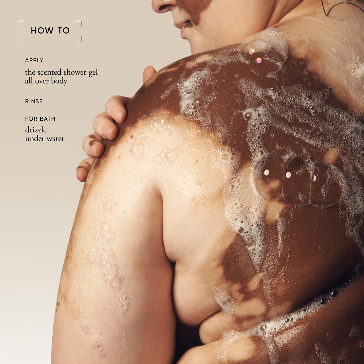 Philosophy Salted Citrus Shower Gel lather closeup reveals rich foam and soothing cleanse.