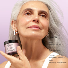 philosophy Ultimate Miracle Worker applied for visibly brighter and firmer-looking skin.