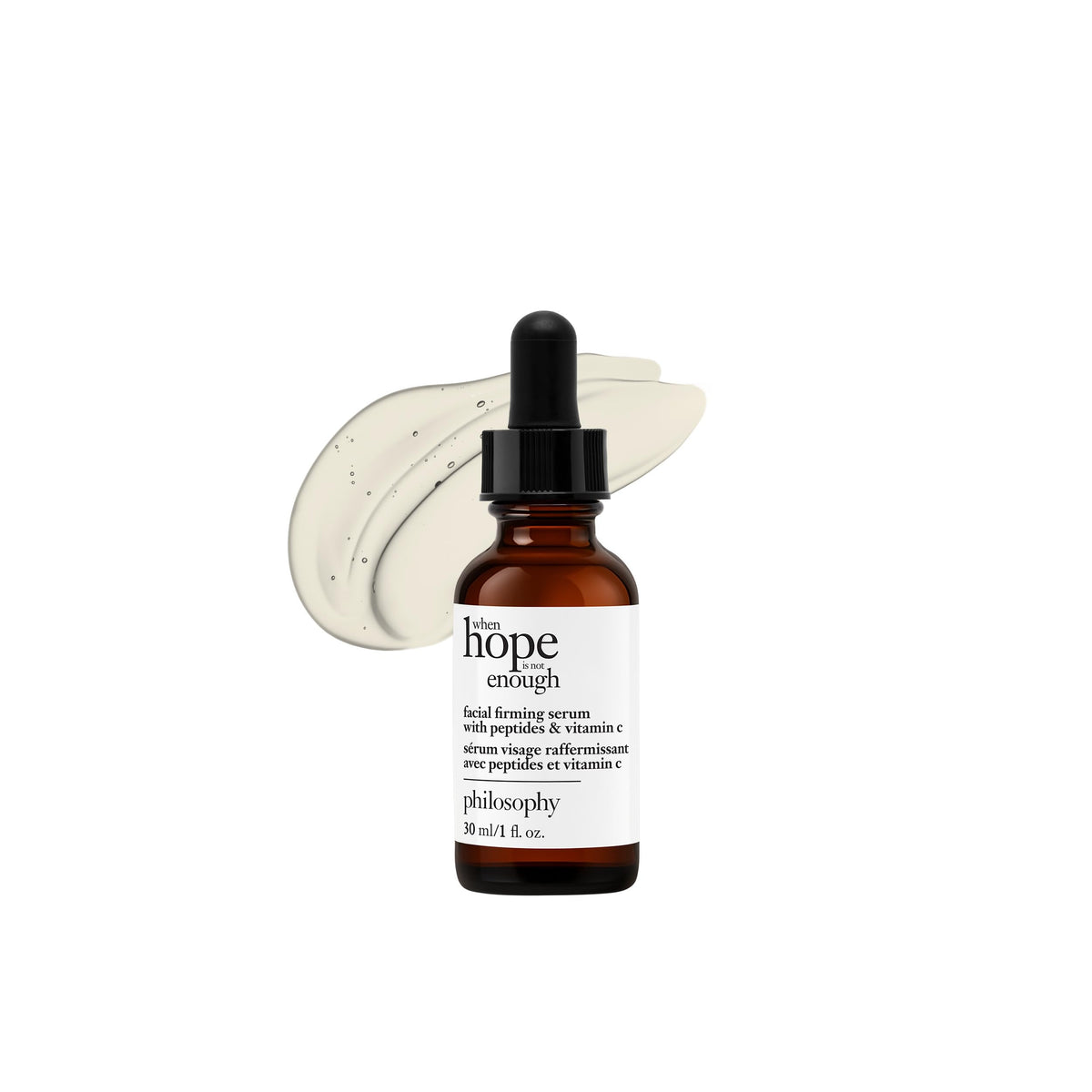 Philosophy When Hope Is Not Enough serum bottle dispensing for lightweight, oil-free hydration