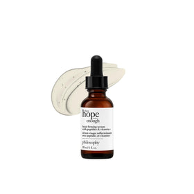 Philosophy When Hope Is Not Enough serum bottle dispensing for lightweight, oil-free hydration