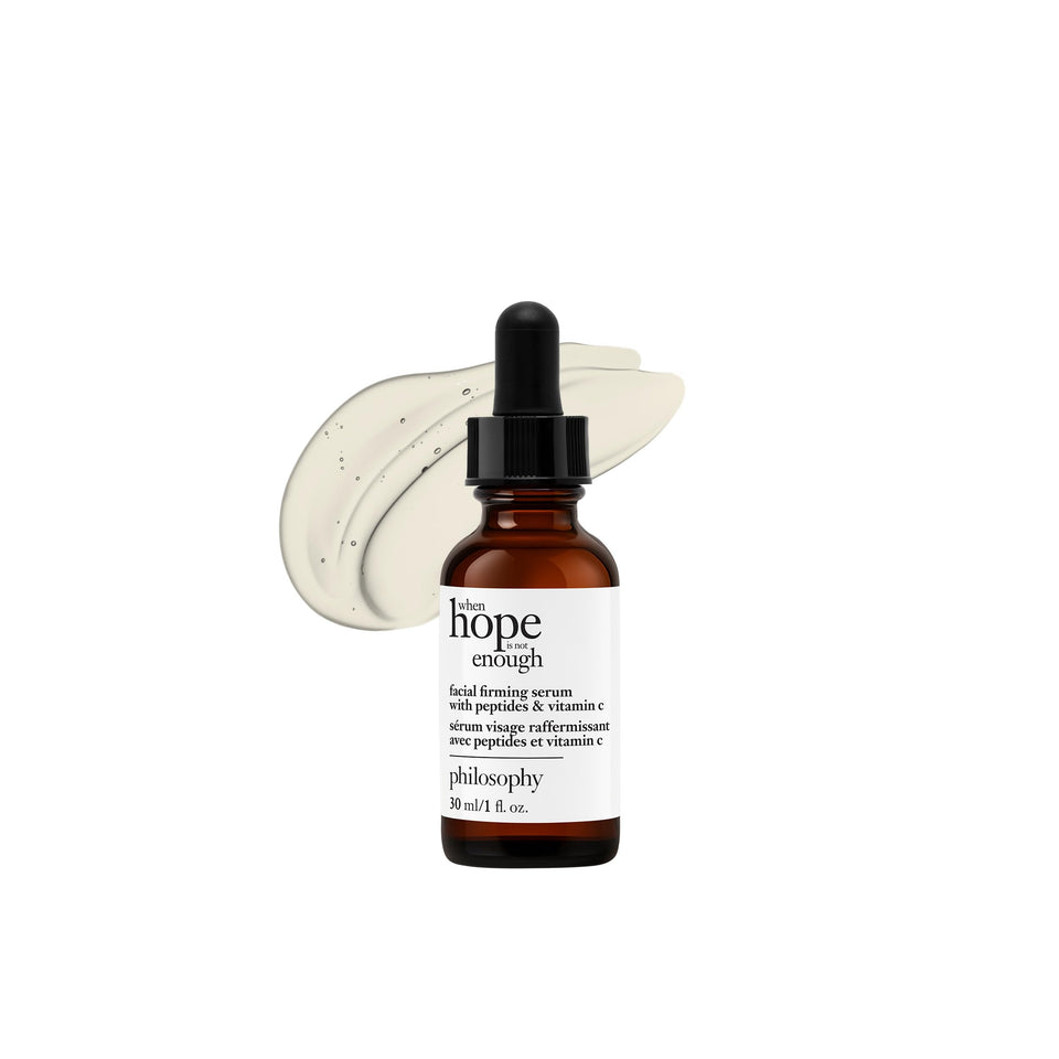 Philosophy When Hope Is Not Enough serum bottle dispensing for lightweight, oil-free hydration