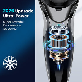 Phisco electric razor 4D floating head adapts to facial contours for a smooth shave