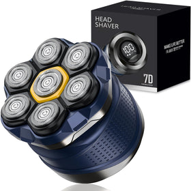Phisco head shaver with 7D floating head contours smoothly for scalp and neck.
