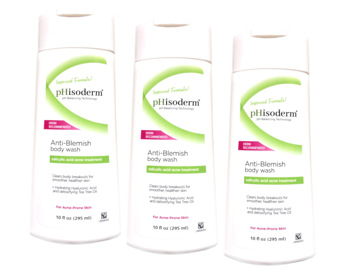 Phisoderm Anti-Blemish Body Wash finish after-use hints at balanced, non-drying softness.