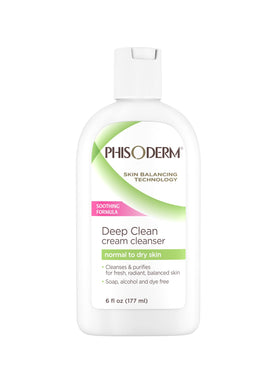 Phisoderm Deep Cleaning Cream Cleanser six-pack bottles ready for daily use