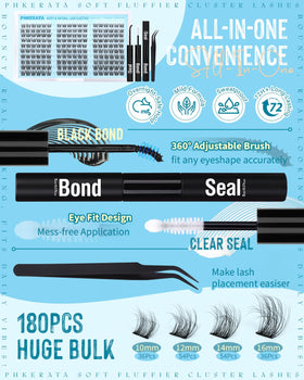 PHKERATA 10-16mm lash extensions for customizable day-to-night looks
