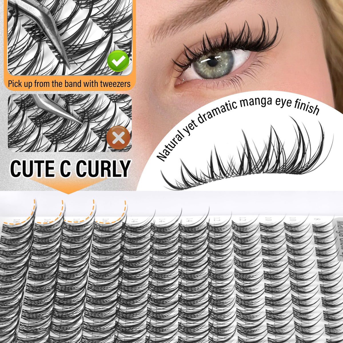 PHKERATA 8-18mm lengths enabling subtle to dramatic looks.