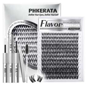 PHKERATA Flora Lash Clusters wispy 8-18mm for natural enhancement