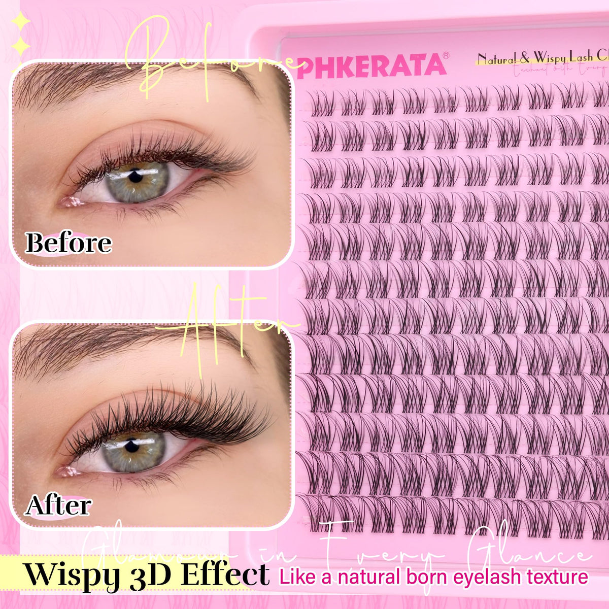 PHKERATA lash bond and seal glue provides strong, long-lasting hold