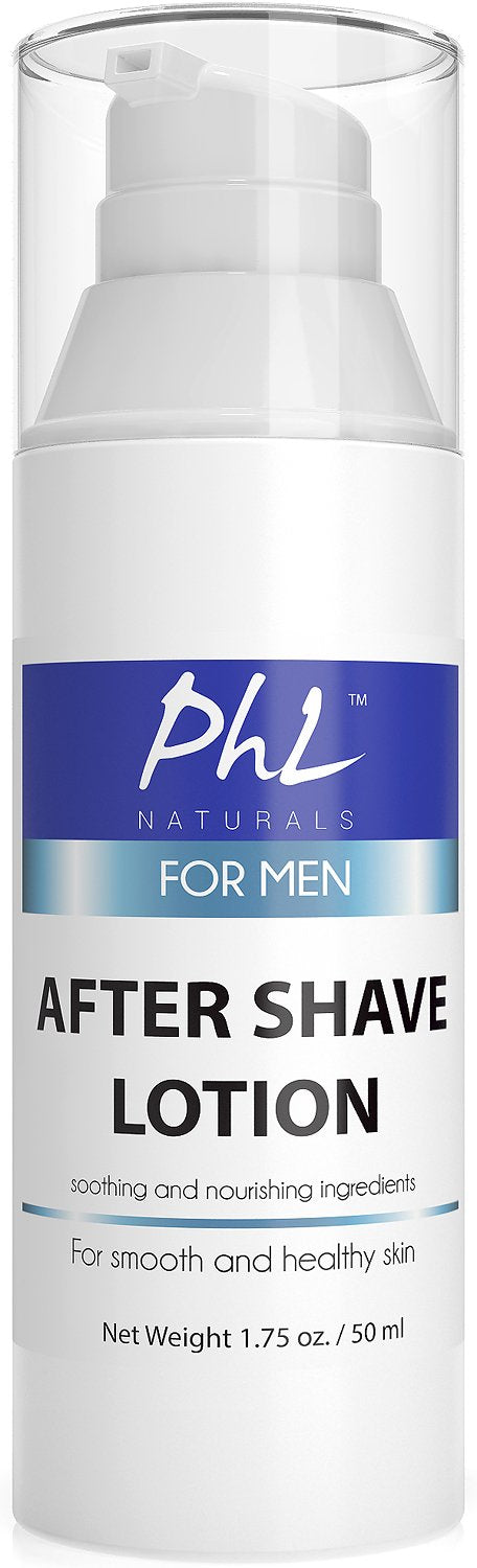 PHL Naturals Unscented Aftershave bottle shows fragrance-free post-shave care