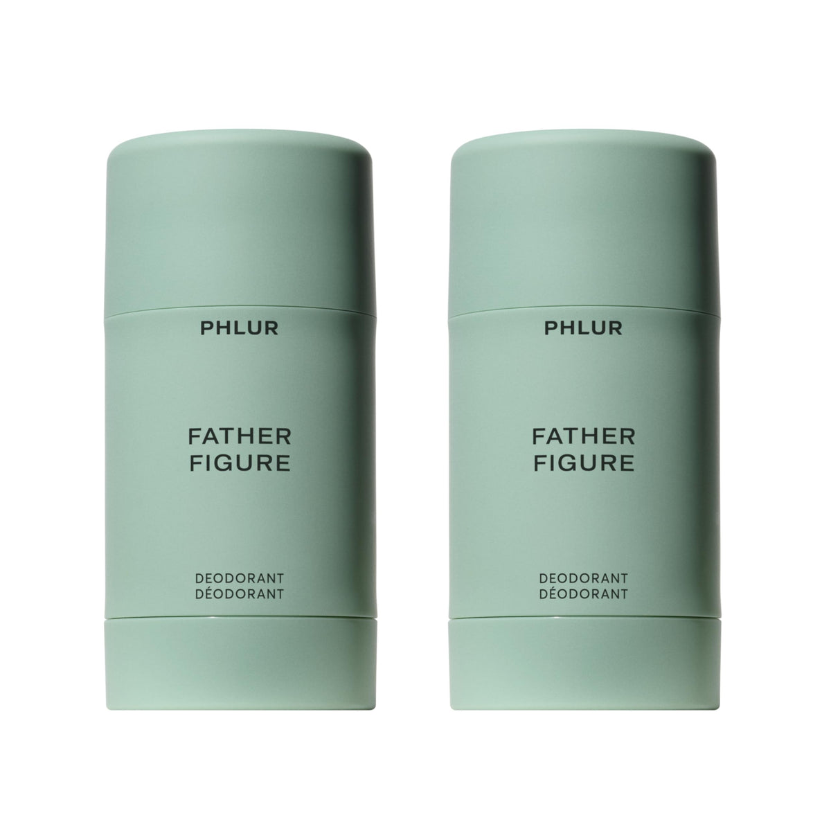PHLUR Father Figure deodorant stick packaging shows aluminum-free odor protection for daily use