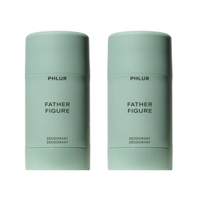 PHLUR Father Figure deodorant stick packaging shows aluminum-free odor protection for daily use