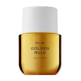 PHLUR Golden Rule bottle front view, radiant daytime scent for confident wear.