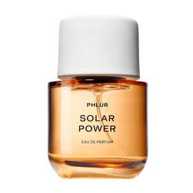 PHLUR Solar Power bottle front showing golden floral musk for sunlit days