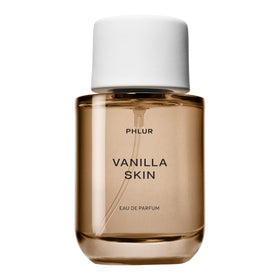 PHLUR Vanilla Skin bottle close-up showcasing creamy vanilla notes for daily wear.