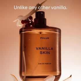 PHLUR Vanilla Skin opening notes image highlights pink pepper and apple sparkle.