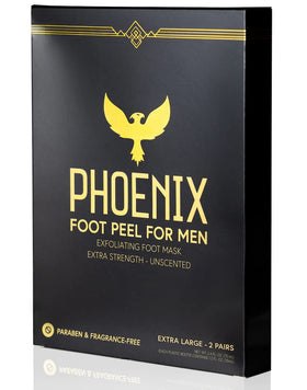 Phoenix Foot Peel Men pack-2 exfoliating booties for smoother feet.