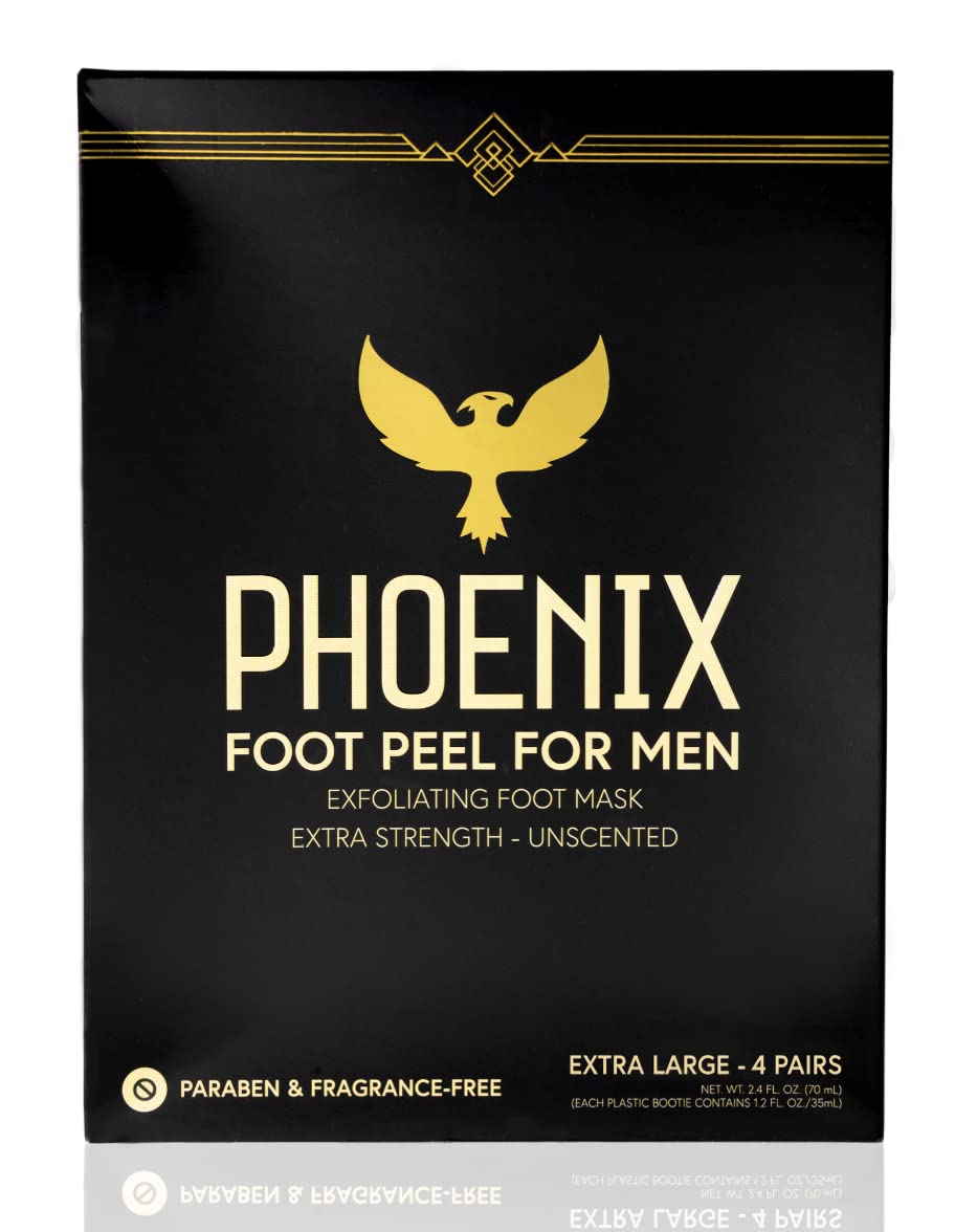 Phoenix Foot Peel for Men pack of four with extra large booties for size 14 feet.