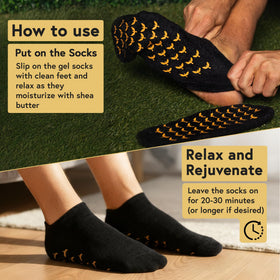 Phoenix Foot Peel natural ingredients visual featuring shea, grape seed, olive oil.