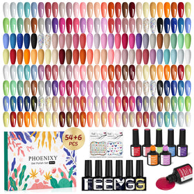 Phoenixy gel nail polish set packaging showcases variety for versatile nail art