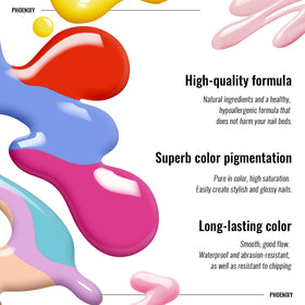 Phoenixy gel nail kit application steps for DIY enthusiasts.