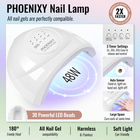Phoenixy base coat 7ml improves adhesion for durable nails.