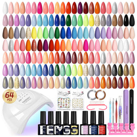 Phoenixy gel nail kit with UV lamp for at-home salon-quality nails.